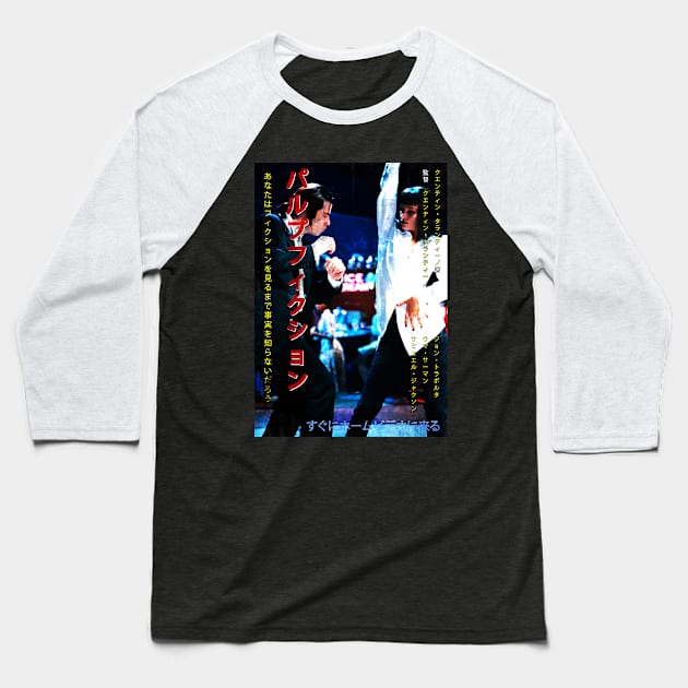 Pulp fiction Dance Baseball T-Shirt by MrGekko